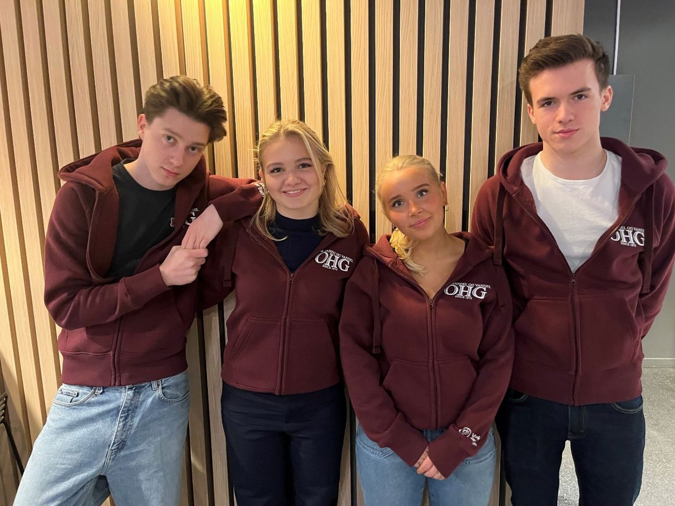 Nærbilde av 4 elevmentorer